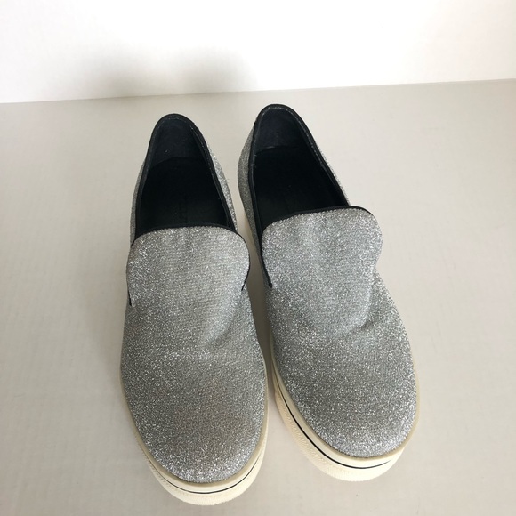 Shop Stella McCartney Blue Denim and Leather Binx Star  Stella McCartney  Platform Slip On Sneakers 38